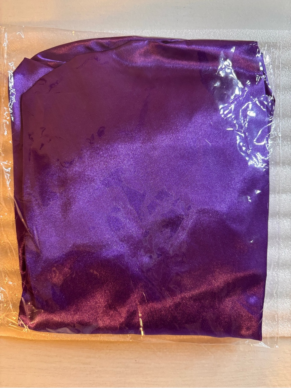 Satin Purple Head Scarf Bonnet